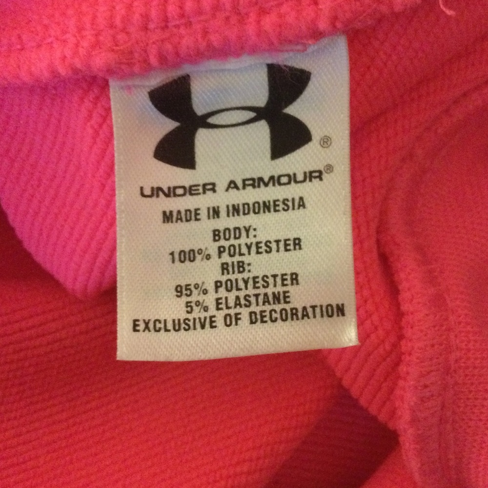 Under Armour- NWOT Pretty Pink Semi-Fitted Sweatshirt. Size L - Picture 6 of 7